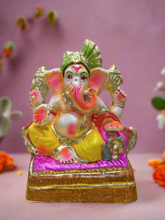 Ganesh Statue Coloured 13" (Eco-Friendly)