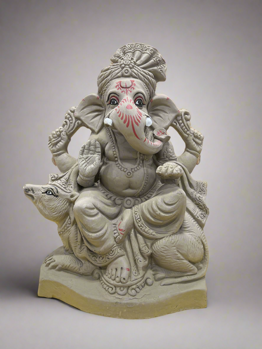 Ganesh Statue Plain 13" (Eco-Friendly)