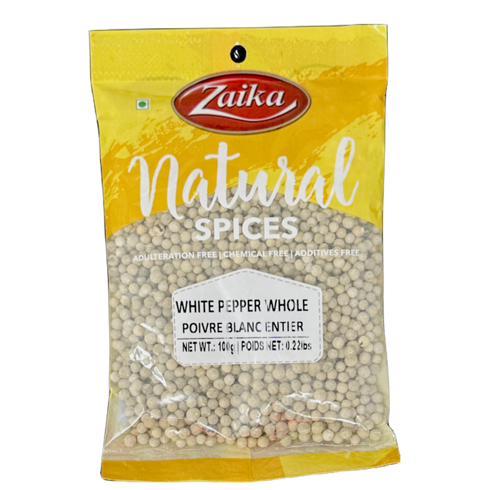 Zaika White Pepper Whole 100g