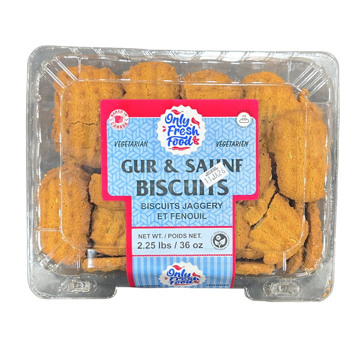 Only Fresh Food Gur & Saunf Biscuits 2.25lbs