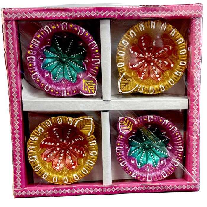 Divine Colourful Diya (Set of 4)