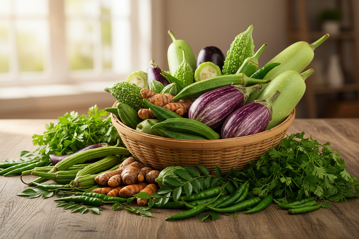 Hero banner for landing page - Fresh Indian Vegetables in Ottawa – Daily Restock Specials - no text on image