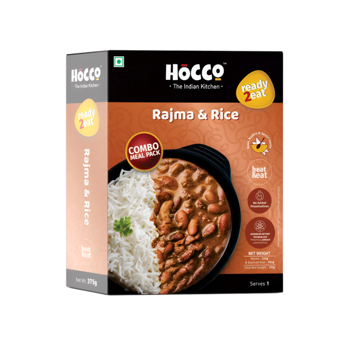 Hocco Ready To Eat Pindi Chole And Rice Combo  375g