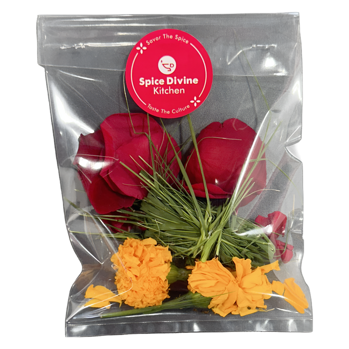 Fresh Marigold/Durva Grass/Ross Peteles Combo