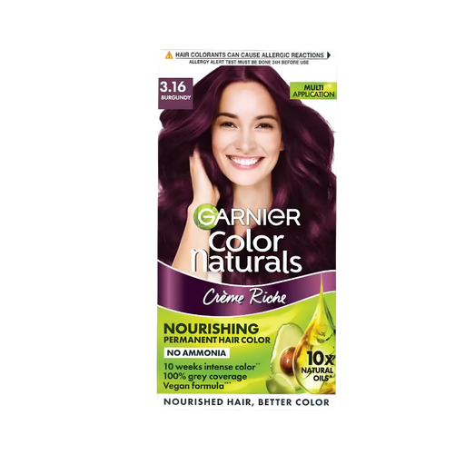 Garnier Color Naturals Creme Hair Color - 3.16 Burgundy - Hair Color - bangladeshi grocery store near me