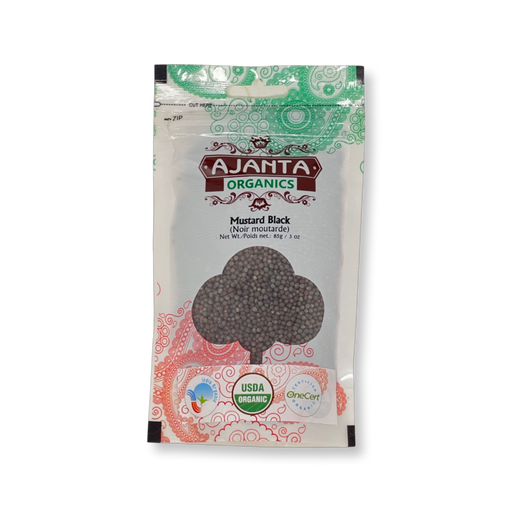 Ajanta Organic Mustard Seeds Black 85g - Spices - sri lankan grocery store near me