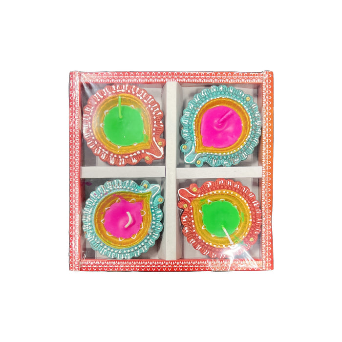 Divine Diya With Wax (Set of 4)