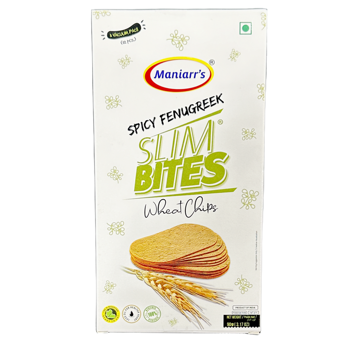 Chips de blé Maniarr's Slim Bits au fenugrec épicé 90 g