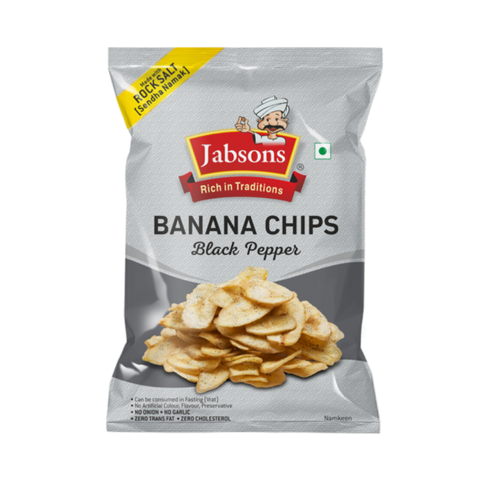 Jabsons Banana Chips Black Pepper 150gm - Snacks | indian grocery store in scarborough