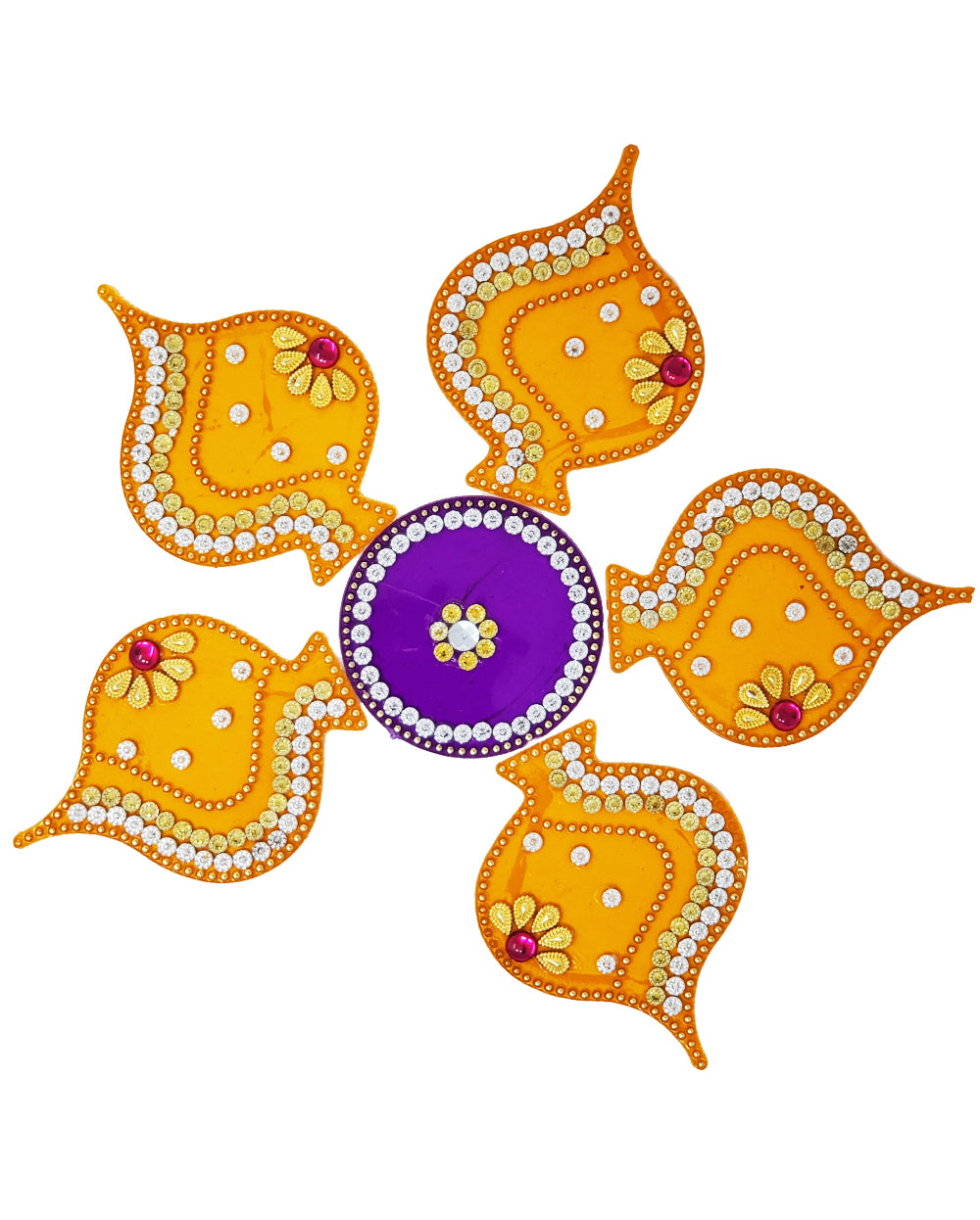 Circle Five Ace Rangoli Design (artificial Rangoli reusable) — Spice Divine