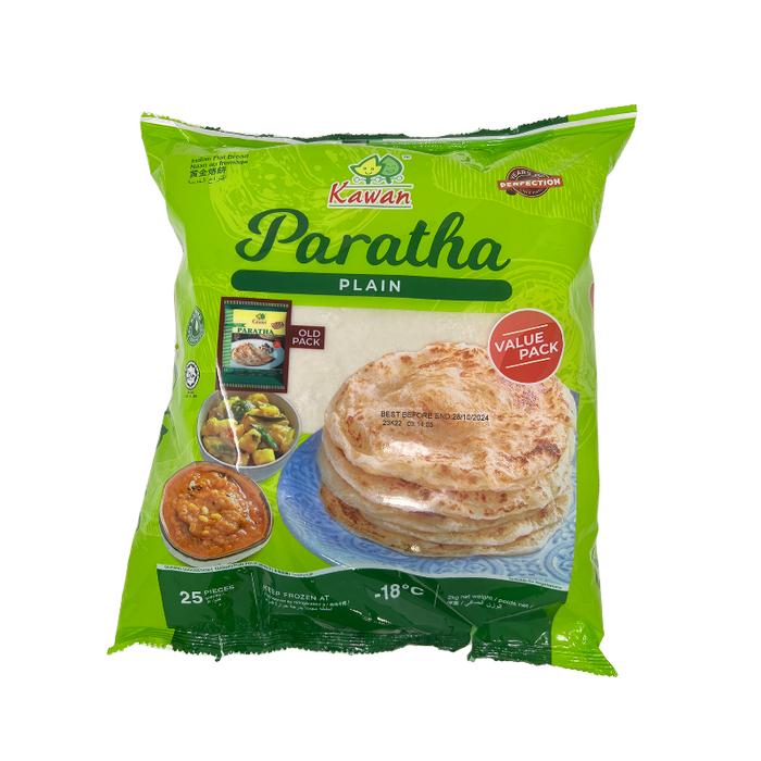 Kawan Plain Paratha 2Kg (25pc) - Frozen - pooja store near me