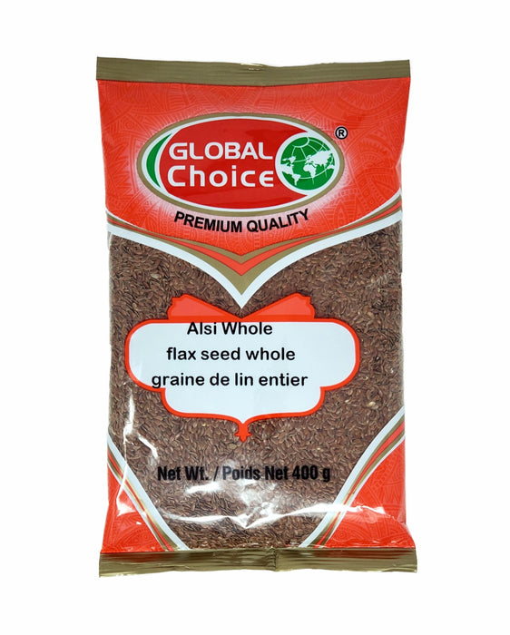 Global Choice Whole Flax Seed 400gm (Alsi Whole) - Spices | indian grocery store in Charlottetown