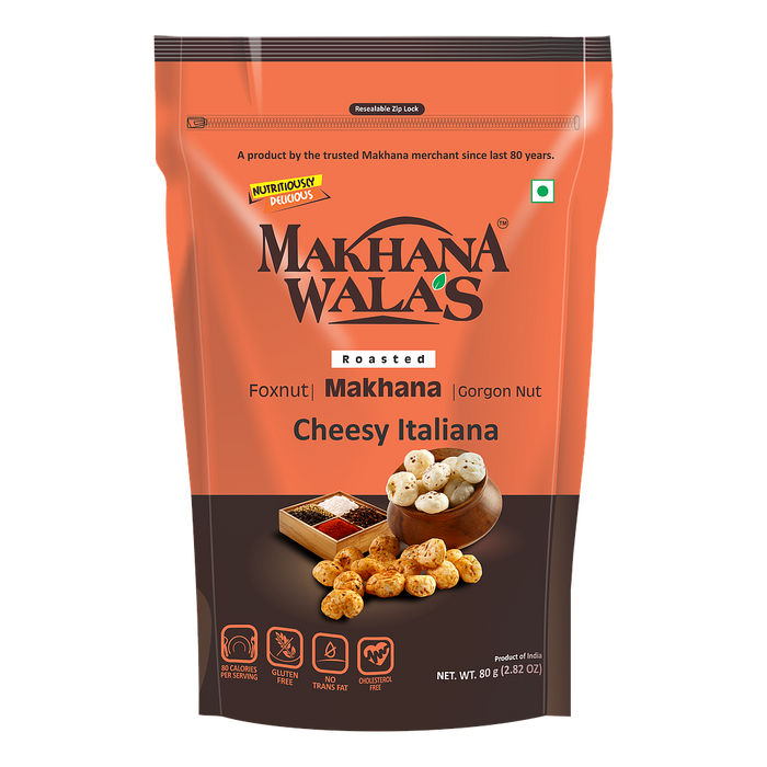 Makhanawala's Cheesy Italina Roasted Makhana 60g - Snacks - kerala grocery store in toronto