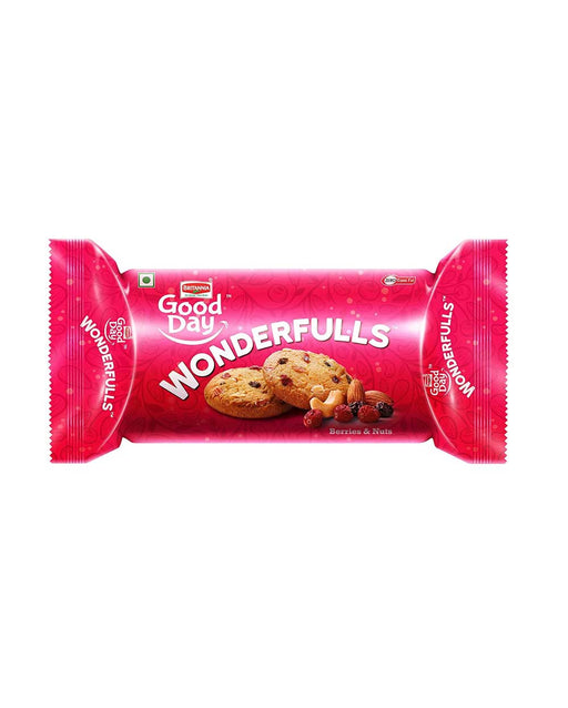 Britannia Wonderfulls Berries and Nuts Cookies 75g - Biscuits - Spice Divine Canada