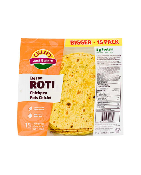 Crispy Besan(Chickpea) Roti (15 pcs) 750g - Roti - indian grocery store in canada