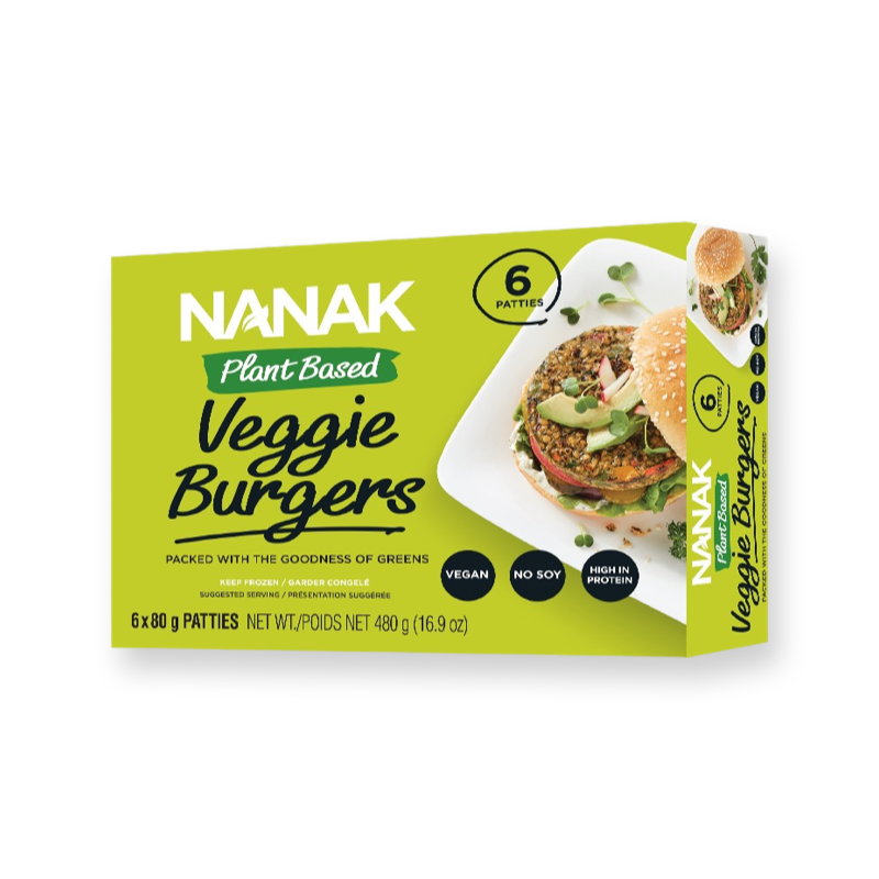 Nanak plant based veggie Burger (6 Patties) — Spice Divine