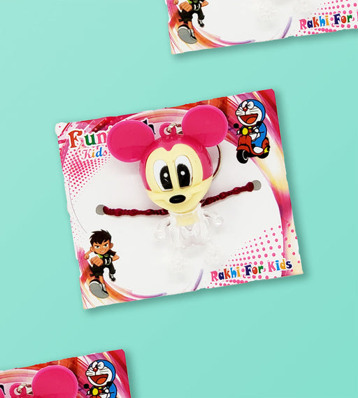 Funtoosh Mickey Mouse Pink Children's Rakhi - Rakhis | indian grocery store in Halifax