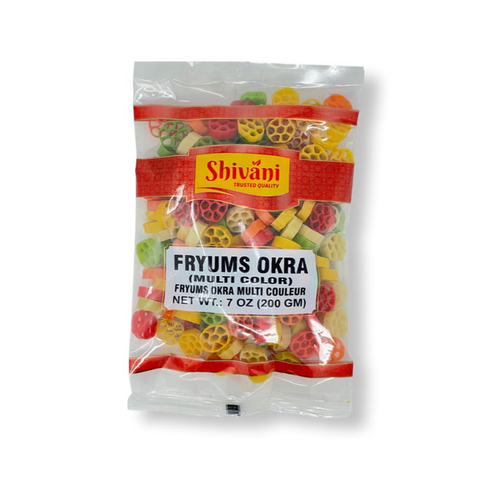 Shivani Fryums Okra (Multi Color) 200gm - Snacks | indian grocery store in Laval