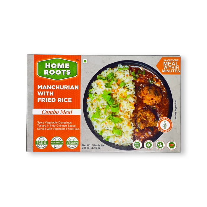 Home Roots Manchurian With Fried Rice Combo Meal 325g - Frozen | indian grocery store in scarborough