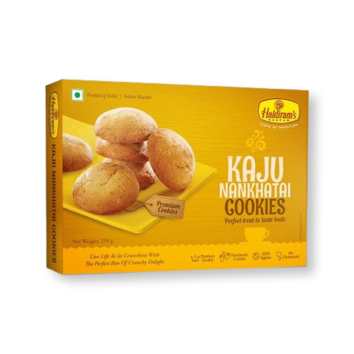 Haldirams Kaju Nankhatai Cookies 250g - Biscuits | indian grocery store in cornwall