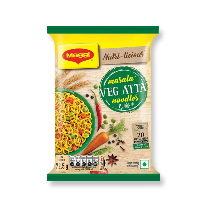 Maggi Masala Veg Atta Noodles 72g - Snacks | surati brothers indian grocery store near me