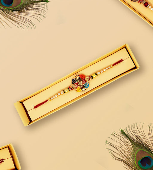 Kiva Colorful Stone Rakhi - Rakhis - punjabi store near me