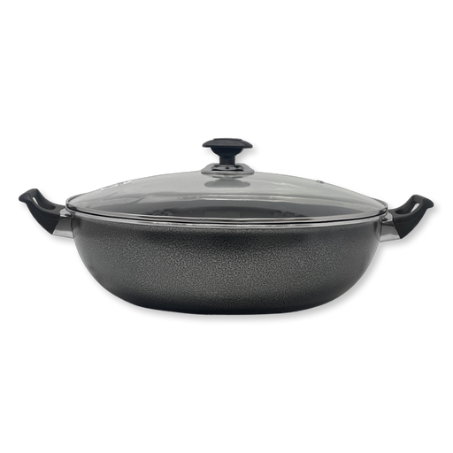 Kitchen King (Non-Stick) Wok with Glass Lid - Utensils - sri lankan grocery store near me