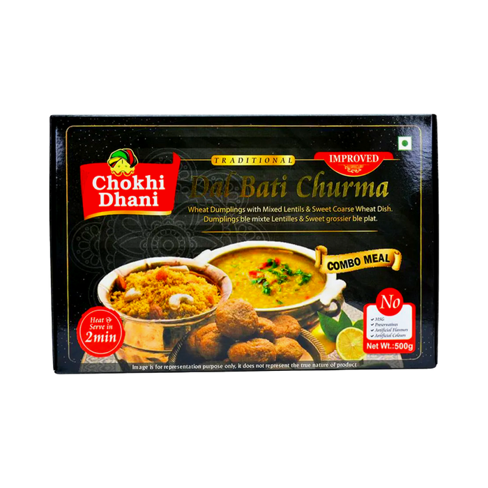 Chokhi Dhani Dal bati Churma (Combo Meal) 500g - Ready To Eat - sri lankan grocery store in toronto