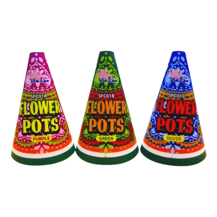 Mystical Flower Pots Fountain (Pack Of 3)