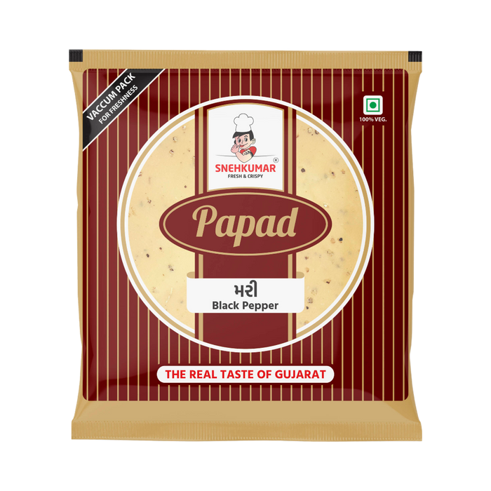 Snehkumar Black Pepper Papad 500g