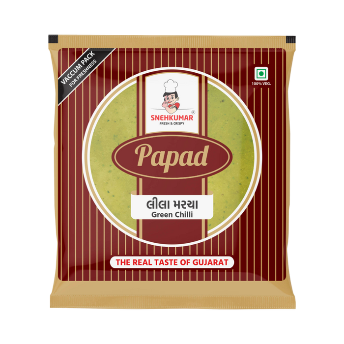 Papad au piment vert Snehkumar 500g