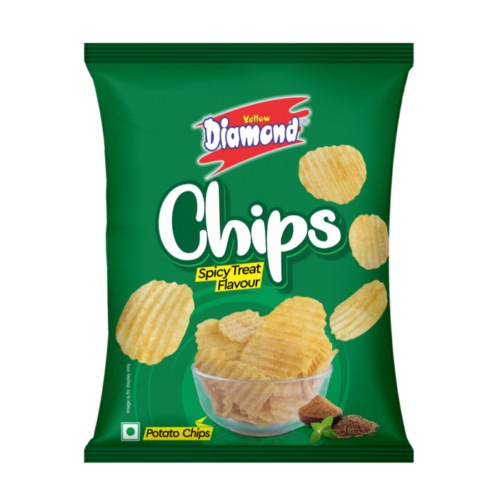 Yellow Diamond Spicy Treat Chips 75g