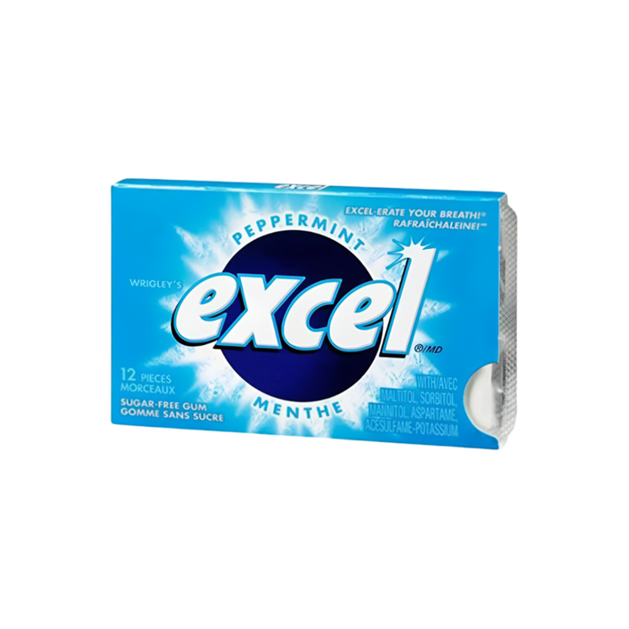 Excel Peppermint Sugar-Free Gum (12 Pcs)