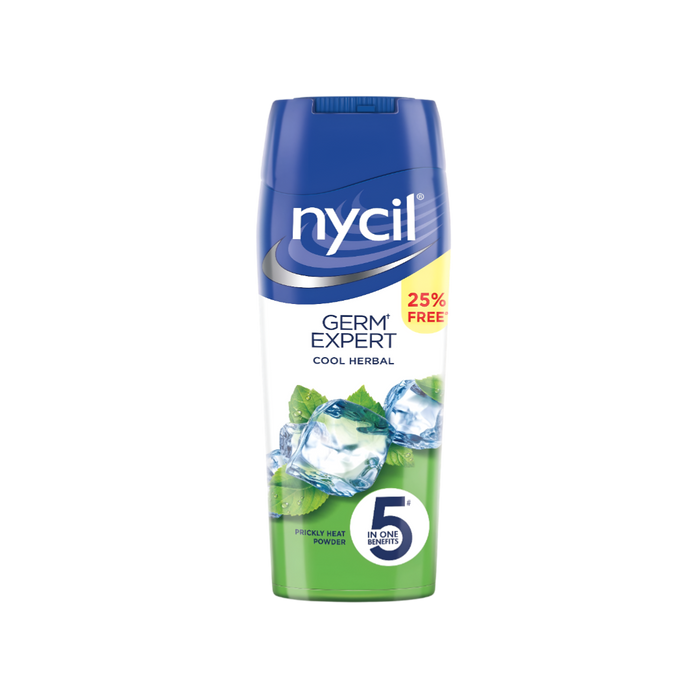 Talc aux herbes rafraîchissant Nycil Germ Expert 150 g