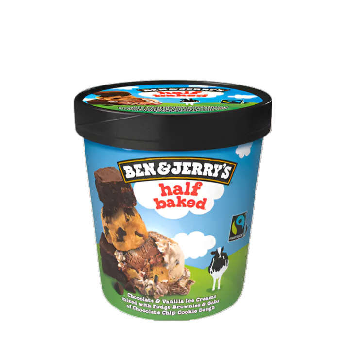 Ben & Jerry's Half Baked Fudge Brownie Ice Cream 473ml