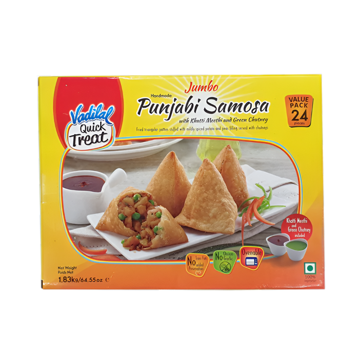 Vadilal Punjabi Samosa Jumbo 1.68Kg (24 Pcs)