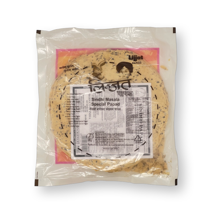 Lijjat Sindhi Masala Papad 200g - Snacks | indian grocery store in brantford