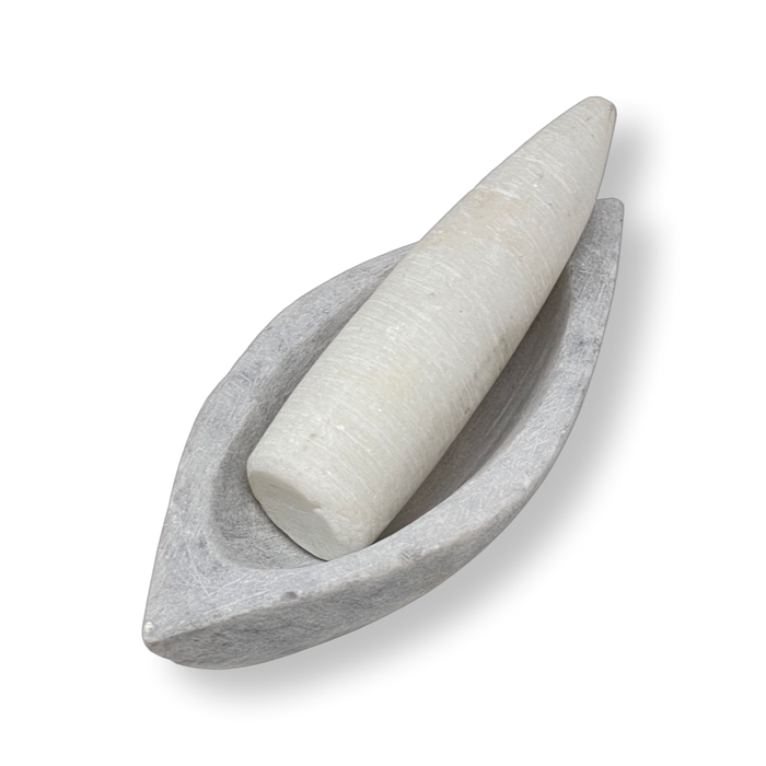 Divine Marble Khalabatta Boat Shape - Utensils | indian grocery store in Moncton