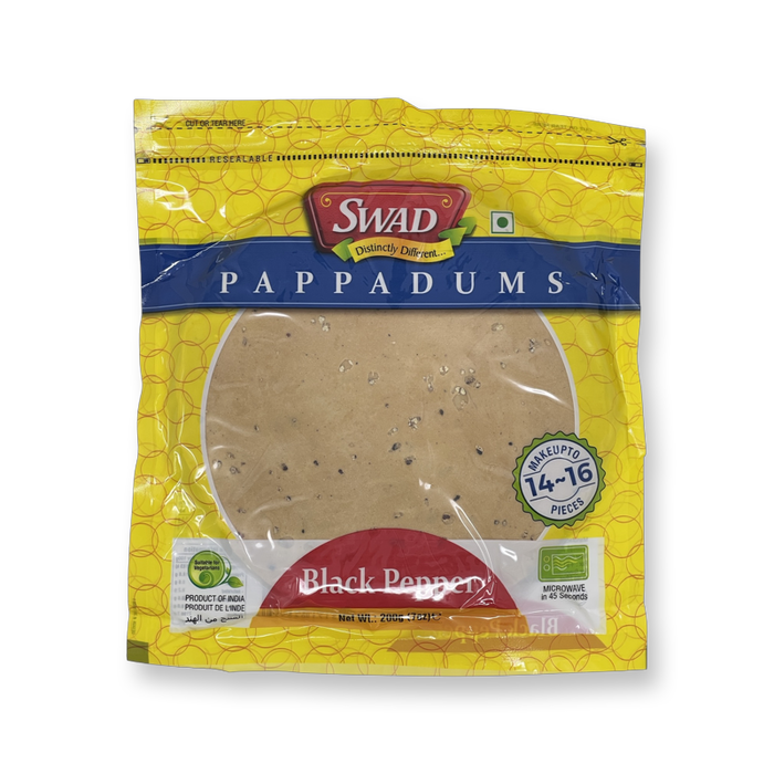 Swad Black Pepper Papad 200g - Snacks | indian grocery store in mississauga