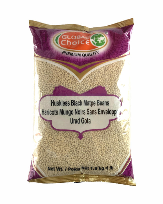 Global Choice Huskless Black Matpe Beans 1.8kg (Urad Gota 4lb) - Lentils | indian grocery store in hamilton